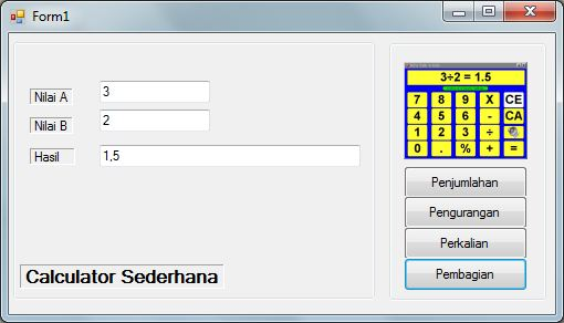 Contoh Program Visual Basic 2010 Sederhana